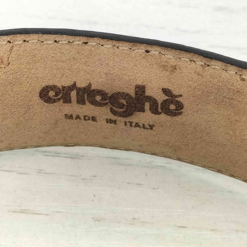 erreghe イタリア製 クロコ ヌバック レザーベルト メンズ 80