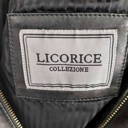 LICORICE COLLEZIONE ラムレザー 比翼ハーフコート レディース JPN:M