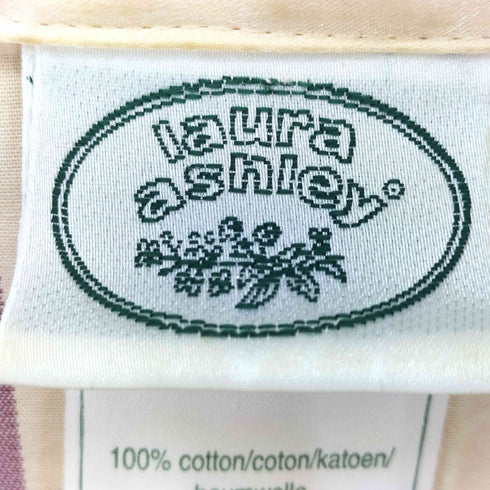 ローラアシュレイ LAURA ASHLEY サテン切替 ストライプパジャマシャツ レディース XL