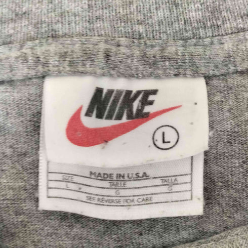 ナイキ NIKE 90-00s USA製 銀タグ ロゴ刺繍S/Sカットソー メンズ L