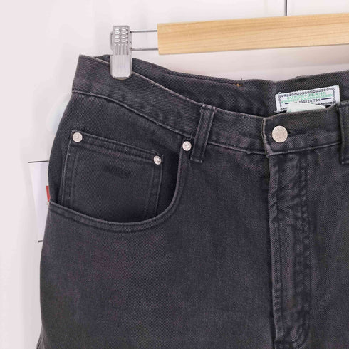 ゲスジーンズ GUESS JEANS 90S ジップフライ ブラック デニム ハーフ パンツ メンズ US:34-35