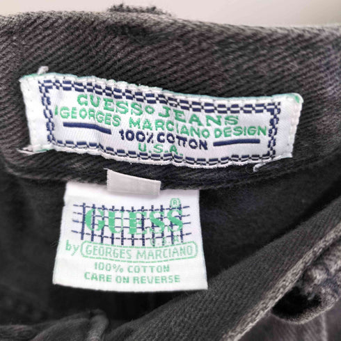 ゲスジーンズ GUESS JEANS 90S ジップフライ ブラック デニム ハーフ パンツ メンズ US:34-35