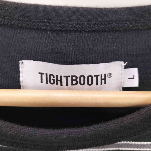 タイトブース TIGHTBOOTH 24SS LOGO BORDER T-SHIRT ロゴ ボーダー S/S Tシャツ メンズ import:L
