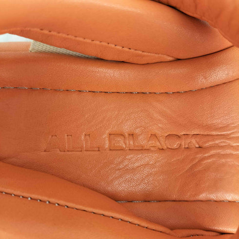 ALL BLACK 本革 プラットフォームサンダル レディース