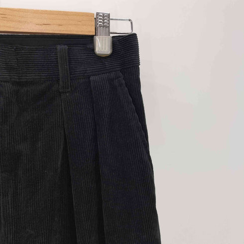 ジャーナルスタンダードレサージュ JOURNAL STANDARD Lessage 25AW コーデュロイ スラックス ワイド 2タック ブラック レディース JPN:36