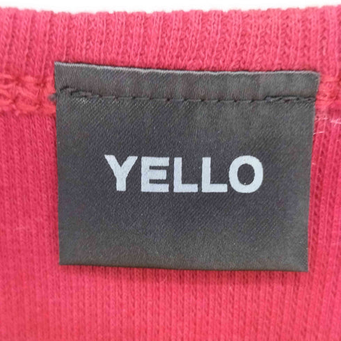 イエロー YELLO 胸元ピアス スクエアネック タンクトップ レディース