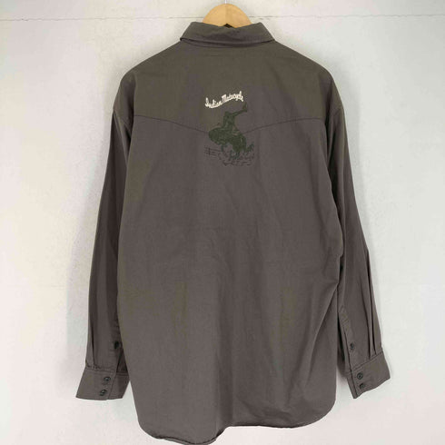 インディアンモーターサイクル INDIAN MOTORCYCLE 刺繍デザインワークシャツ メンズ XL
