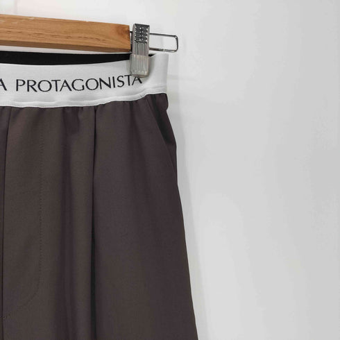 PROTAGONISTA プロタゴニスタ 25SS ウエストロゴ ワイド スラックス パンツ レディース JPN:0