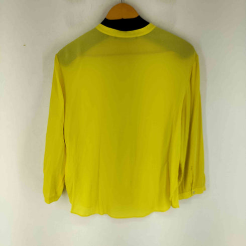 ザラ ZARA シルク バンドカラーシャツ レディース US L