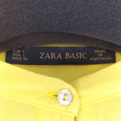 ザラ ZARA シルク バンドカラーシャツ レディース US L