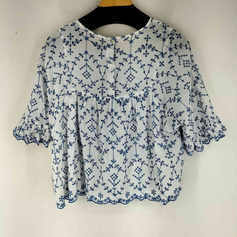 ザラ ZARA カットワーク ブラウス レディース US L