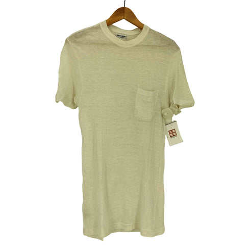 ジョルジオアルマーニ Giorgio Armani LE COLLEZIONI ロゴ刺繍 ポケット ニット Tシャツ メンズ import:M