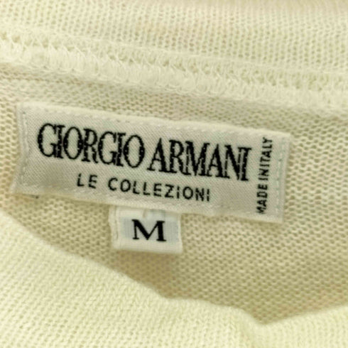 ジョルジオアルマーニ Giorgio Armani LE COLLEZIONI ロゴ刺繍 ポケット ニット Tシャツ メンズ import:M