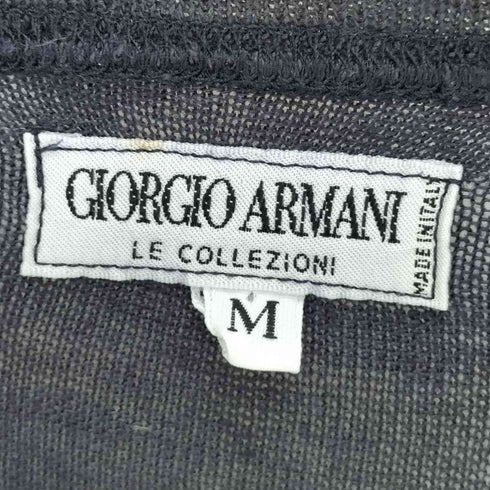 ジョルジオアルマーニ Giorgio Armani LE COLLEZIONI ロゴ刺繍 ポケット ニット Tシャツ メンズ import:M