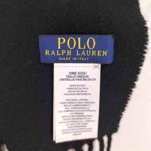 ポロラルフローレン POLO RALPH LAUREN MADE IN ITALY ビッグポニー刺繍ウールマフラー メンズ ONE SIZE