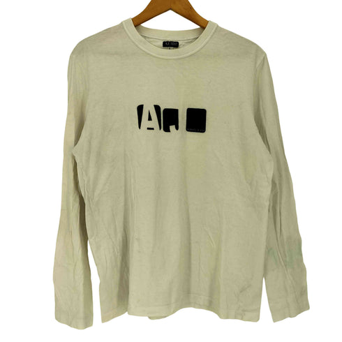 アルマーニジーンズ ARMANI JEANS フロッキープリント ロングスリーブ Tシャツ メンズ import:S