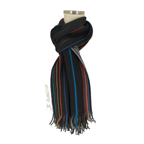 ポールスミス Paul Smith マルチカラー ストライプウールマフラー メンズ