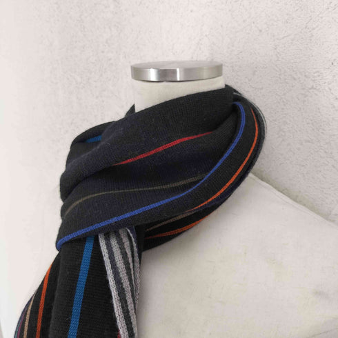 ポールスミス Paul Smith マルチカラー ストライプウールマフラー メンズ