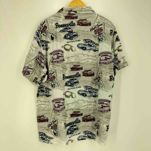 NEWPORT BLUE 総柄 オープンカラー シャツ メンズ import:XL