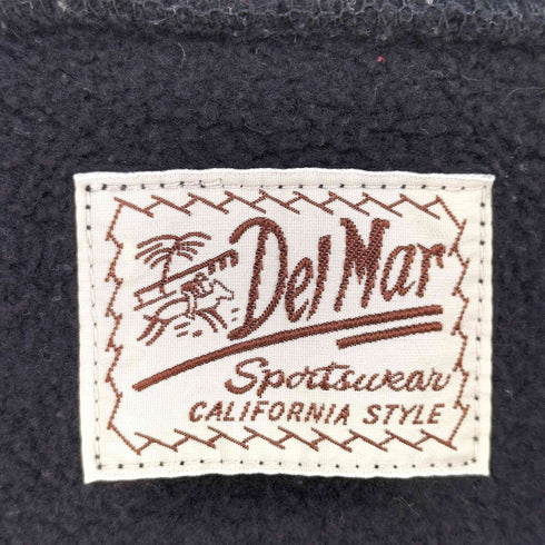 Del Mar Sportswear くるみボタン レオパード柄 切替 スウェットカーディガン メンズ