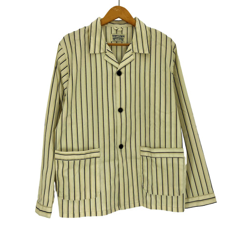 テンプテーション Temptation レーヨン混 ストライプ 開襟 L/S シャツ メンズ