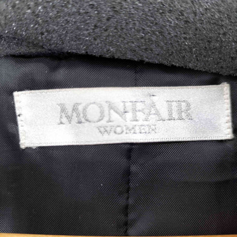 MONFAIR ステッチデザイン ウール ジップアップベスト レディース