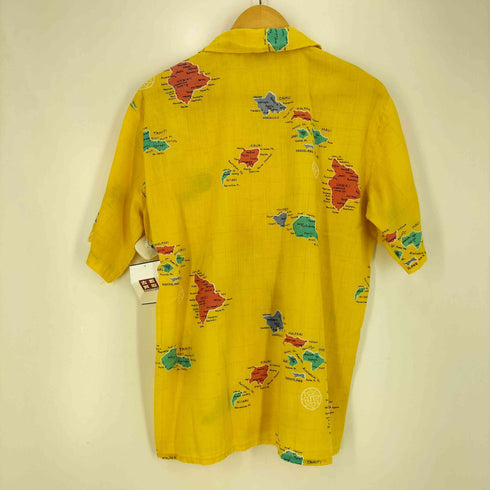 ISLANDER 90s USA製 地図プリント オープンカラーシャツ アロハシャツ メンズ import:M