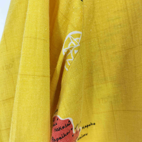 ISLANDER 90s USA製 地図プリント オープンカラーシャツ アロハシャツ メンズ import:M