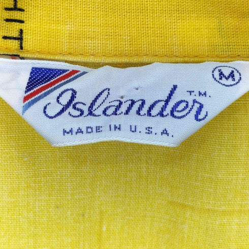 ISLANDER 90s USA製 地図プリント オープンカラーシャツ アロハシャツ メンズ import:M