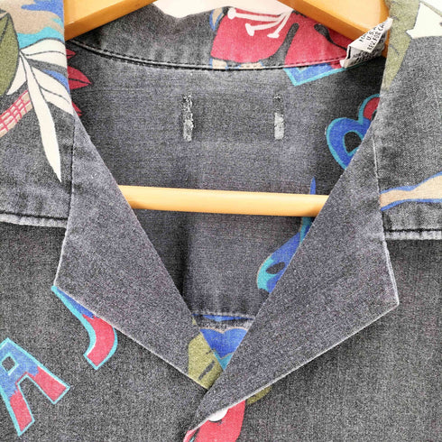 USA製 BAJA ヤシの木 開襟 レーヨン S/S シャツ アロハシャツ メンズ import:L