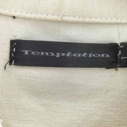 テンプテーション Temptation バンドカラー リネンコットン チャイナシャツ メンズ JPN:L