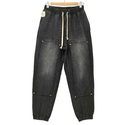 SUMWON 24SS Denim Jogger mit Einsätzen und Zugband ダブルニー ジョガーデニム メンズ