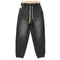 SUMWON 24SS Denim Jogger mit Einsätzen und Zugband ダブルニー ジョガーデニム メンズ