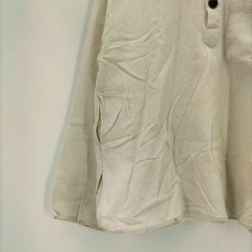 JASHU ネパール製 ウッドボタン コットン ヘンリーネック L/S シャツ メンズ import:L