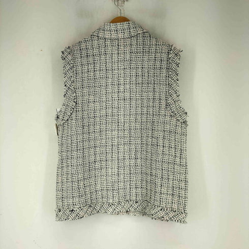 ザラ ZARA 金釦 ツイード ジレ レディース US L