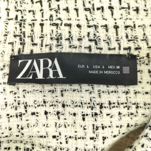 ザラ ZARA 金釦 ツイード ジレ レディース US L