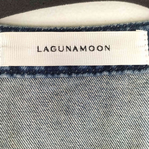 ラグナムーン LAGUNAMOON フロントボタンロングデニムワンピース レディース JPN:M