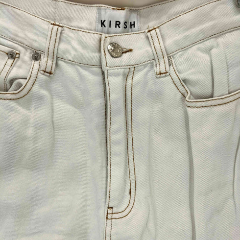 キルシー KIRSH ステッチホワイトデニムパンツ レディース L