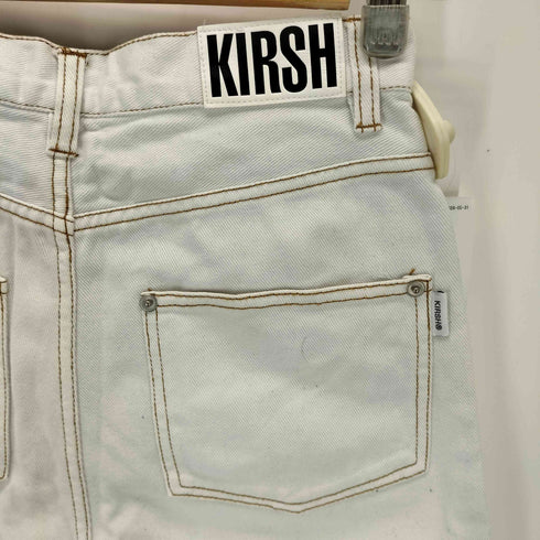 キルシー KIRSH ステッチホワイトデニムパンツ レディース L