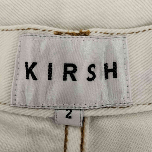 キルシー KIRSH ステッチホワイトデニムパンツ レディース L