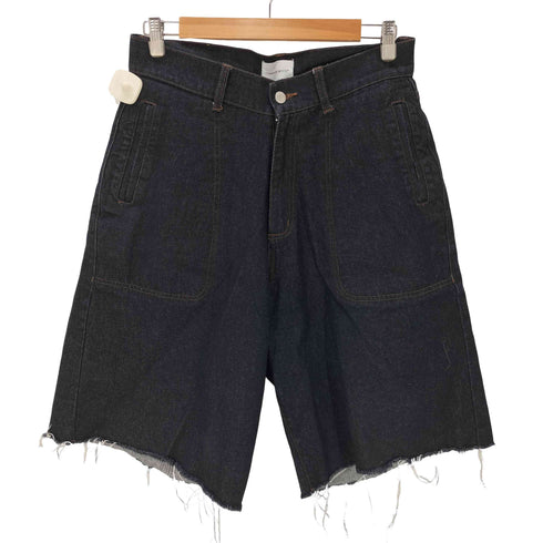 カンファーウッド CAMPHOR WOOD knee tuck wide baggy denim pants ニータック ワイド バギー デニム ジョーツ ショーツ ハーフパンツ カットオフ カスタム メンズ L