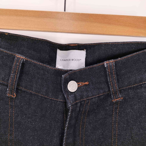 カンファーウッド CAMPHOR WOOD knee tuck wide baggy denim pants ニータック ワイド バギー デニム ジョーツ ショーツ ハーフパンツ カットオフ カスタム メンズ L