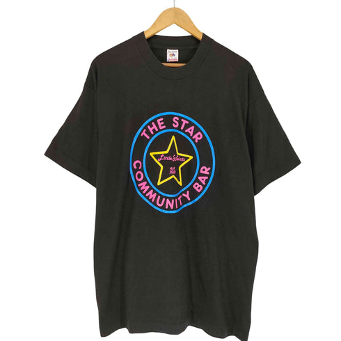 フルーツオブザルーム FRUIT OF THE LOOM 90s- USA製 袖裾シングル 両面プリントクルーネックTシャツ メンズ XL