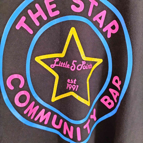 フルーツオブザルーム FRUIT OF THE LOOM 90s- USA製 袖裾シングル 両面プリントクルーネックTシャツ メンズ XL