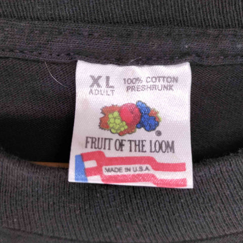 フルーツオブザルーム FRUIT OF THE LOOM 90s- USA製 袖裾シングル 両面プリントクルーネックTシャツ メンズ XL
