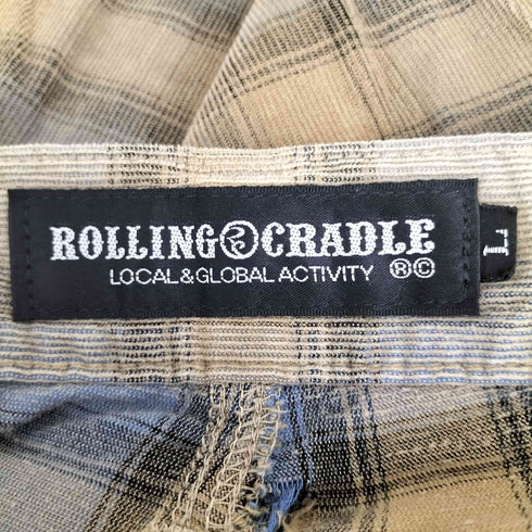ローリングクレイドル Rolling Cradle チェックコットンパンツ メンズ L