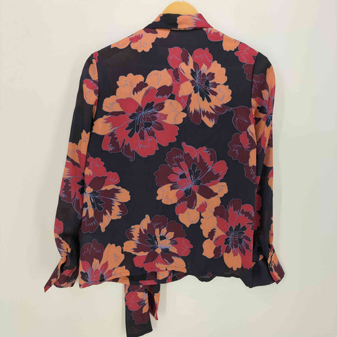 ハナエモリ HANAE MORI 花柄 ボウタイ L/S シャツ レディース JPN:38