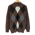 GIANNONE pure cashmere カシミヤ100 アーガイル柄 モックネック ニット レディース M