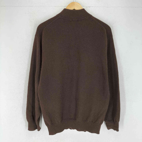 GIANNONE pure cashmere カシミヤ100 アーガイル柄 モックネック ニット レディース M