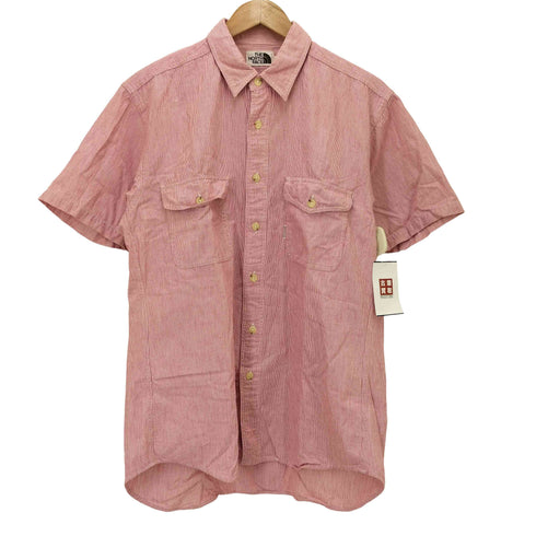 ザノースフェイス THE NORTH FACE 90S 日本製 茶タグ復刻 ヒッコリーストライプ S/S ワーク シャツ メンズ JPN:M